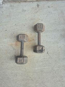 Dumbbells 15lbs x2