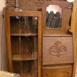 Antique turn  of the century armoire dresser