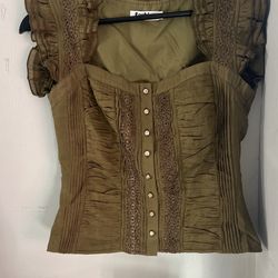 Army Green Size M Lace Top