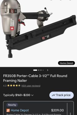FR350B Porter-Cable 3-1/2"" Full Round Framing Nailer