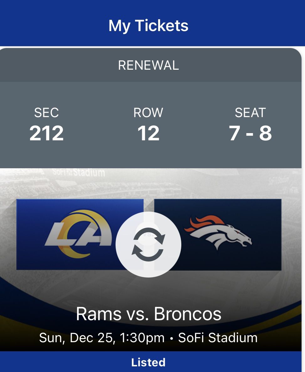 RAMS vs Broncos - Xmas Game (12/25/2022)