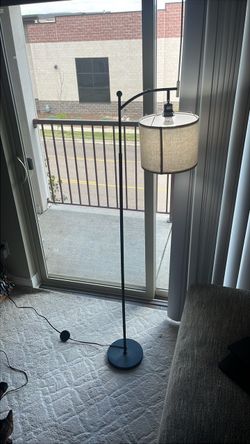 Modern Floor Lamp with Drum Shade