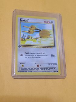 DODUO FRENCH 1ST EDITION POKÉMON CARD GEM-MT 👌 48/102 BASE SET FOR GRADE 