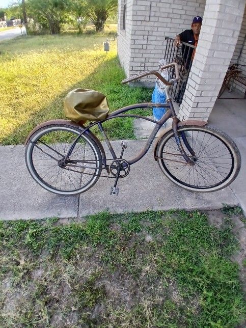 Sewing Bike With Petina Needs Paint Excellent Condition 
