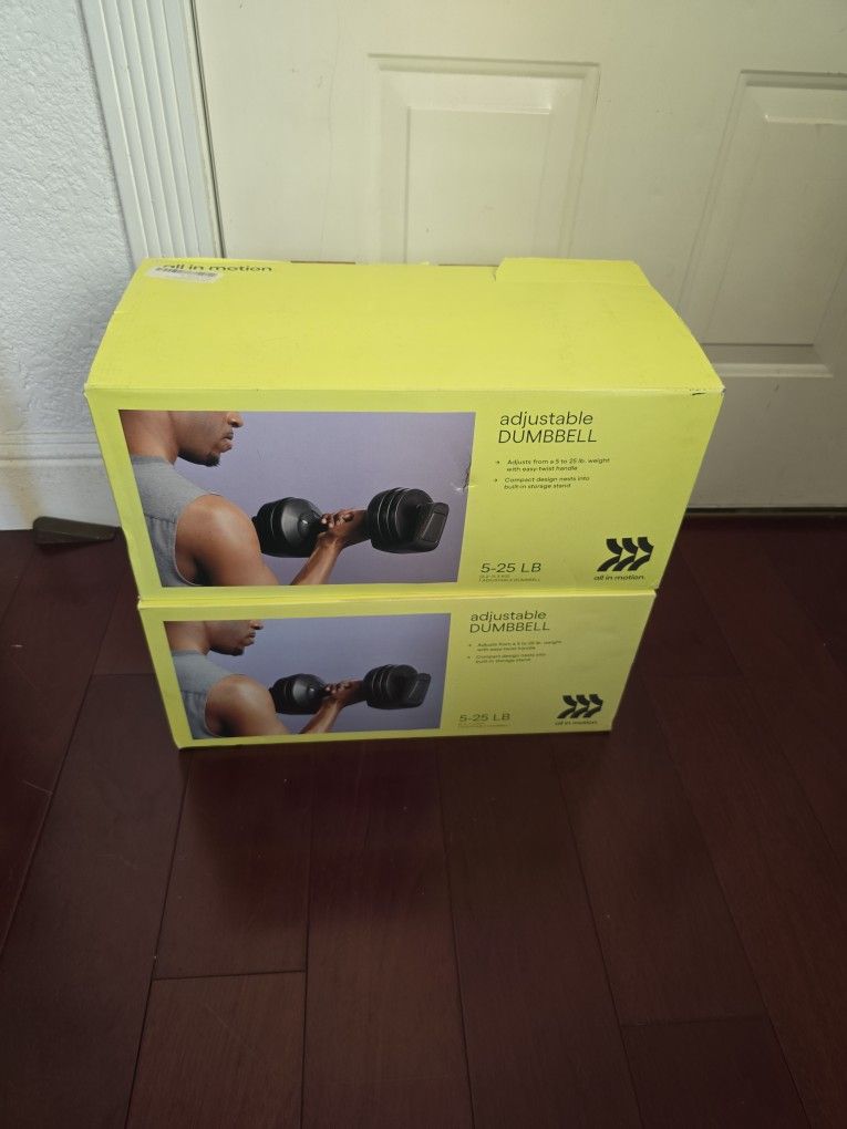 Adjustable Dumbbell 25lbs - All In Motion™: Steel & Plastic, Single Piece