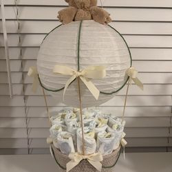 Baby Shower Hot Air Balloon Diaper Cake