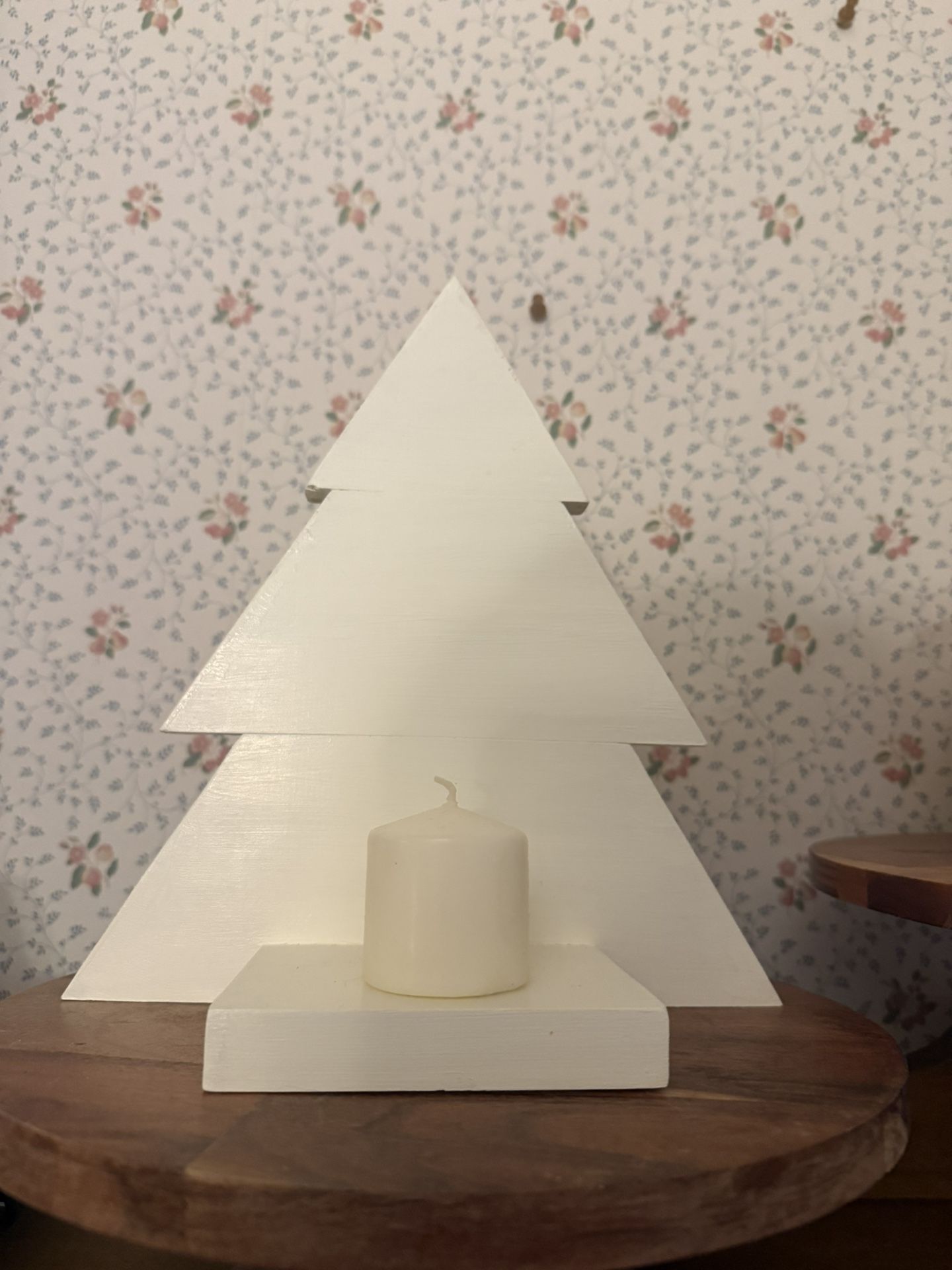 Wood Christmas Tree Candle Holder
