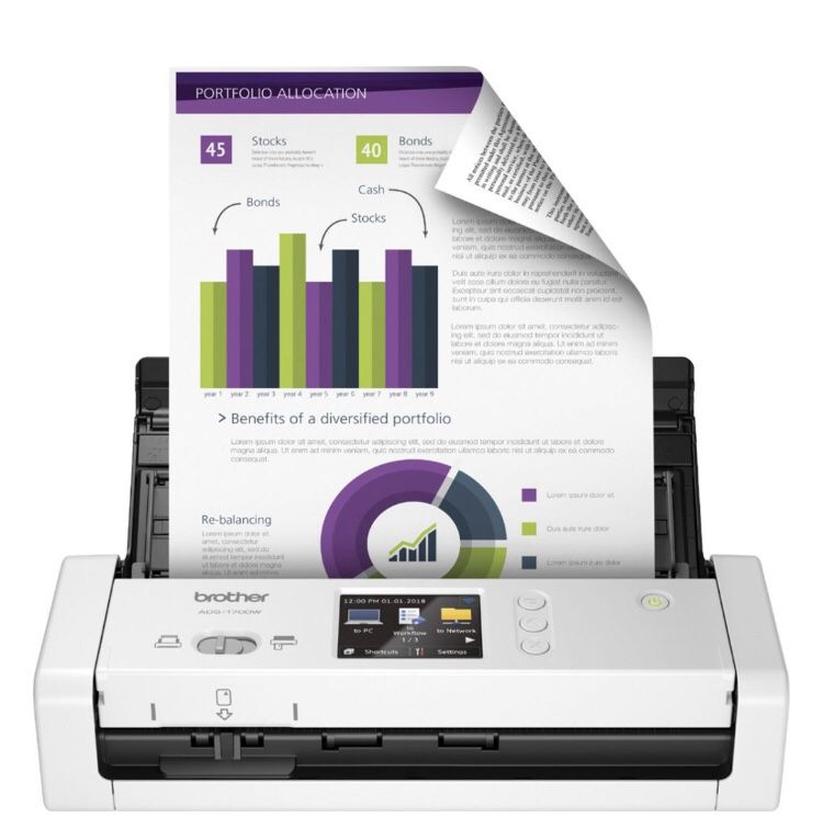 Brothers Wireless Compact Color Desktop Scanner 
