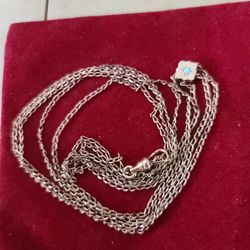 Antique Pocket Watch Holder With real opal 