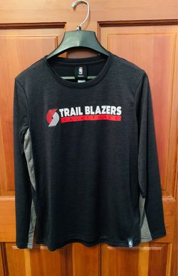 Portland Trail Blazers Boys Youth Long Sleeve Performance Shirt - Size L (14/16)