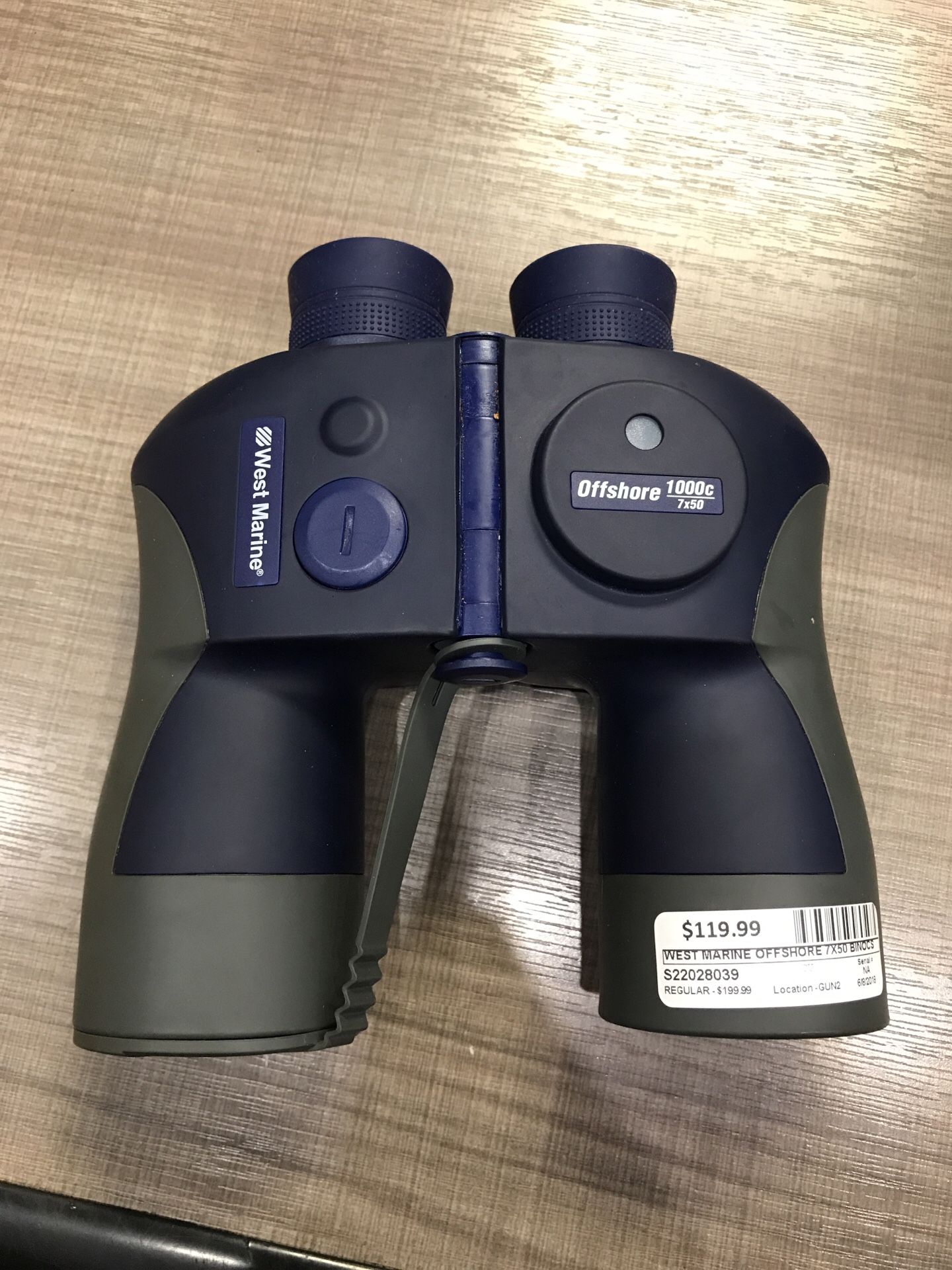 West marine illuminated compass binoculars 7x50