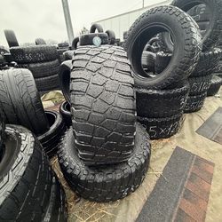 Used pair Goodrich 35x12.50R20 LT tires Mud Terrian T/A