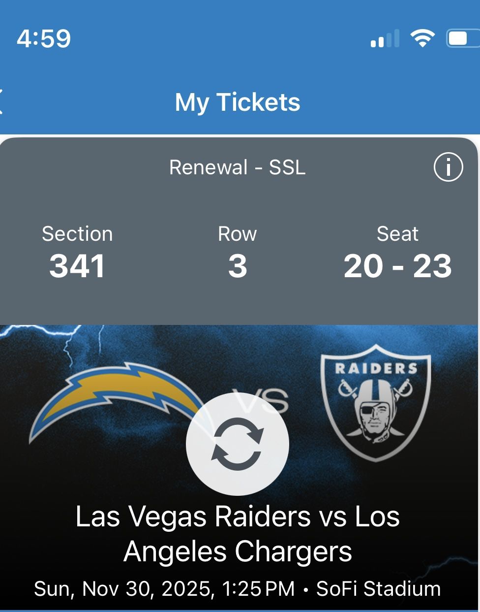Chargers VS Raiders
