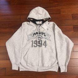 Supreme MM6 Masion Margiela Zip Up Hooded Sweatshirt 