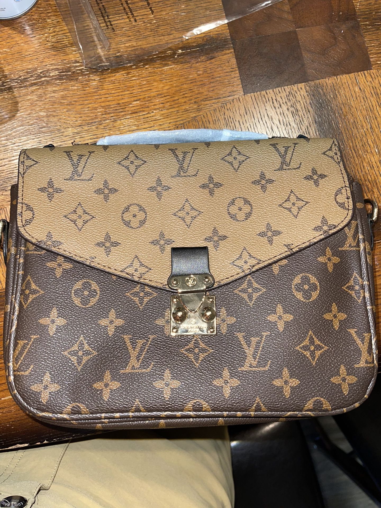 Brand New Louis Vuitton Métis Pochette Monogram Reverse Brown Hobo Bag