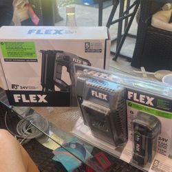 FLEX NAIL GUN W/ Battery & Charger