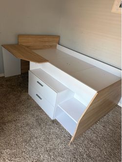 Twin bed with storage