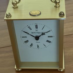 Montreux Brass metal clock
