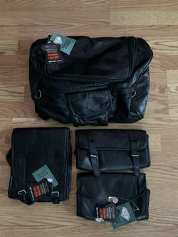Buffalo leather riding bags