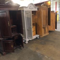 Wood Armoire / $300 Each Or Best Offer! In Excellent Condition!