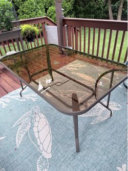 Glass Patio Table