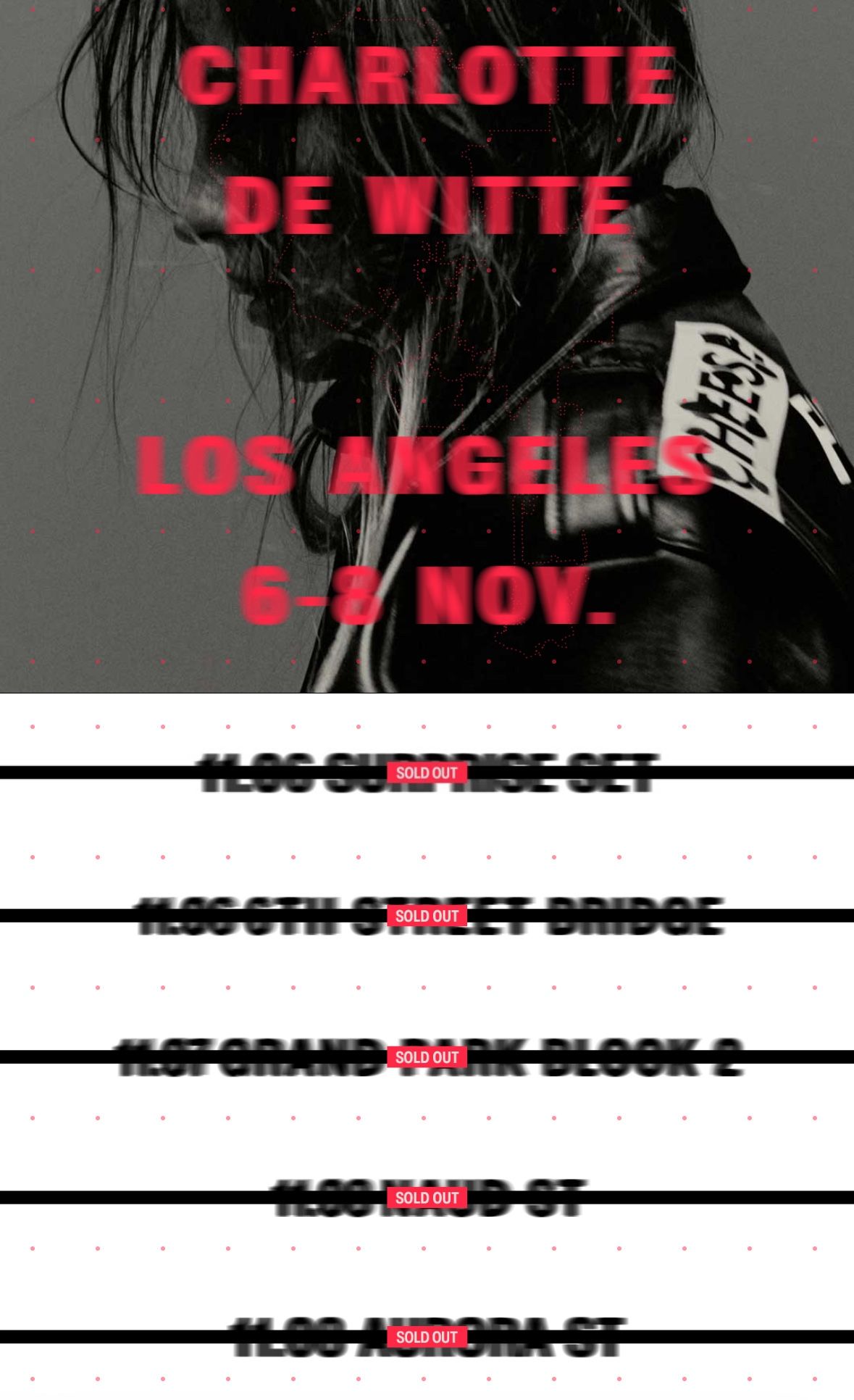 CHARLOTTE DE WITTE November Tonight Tickets For Tonight Show