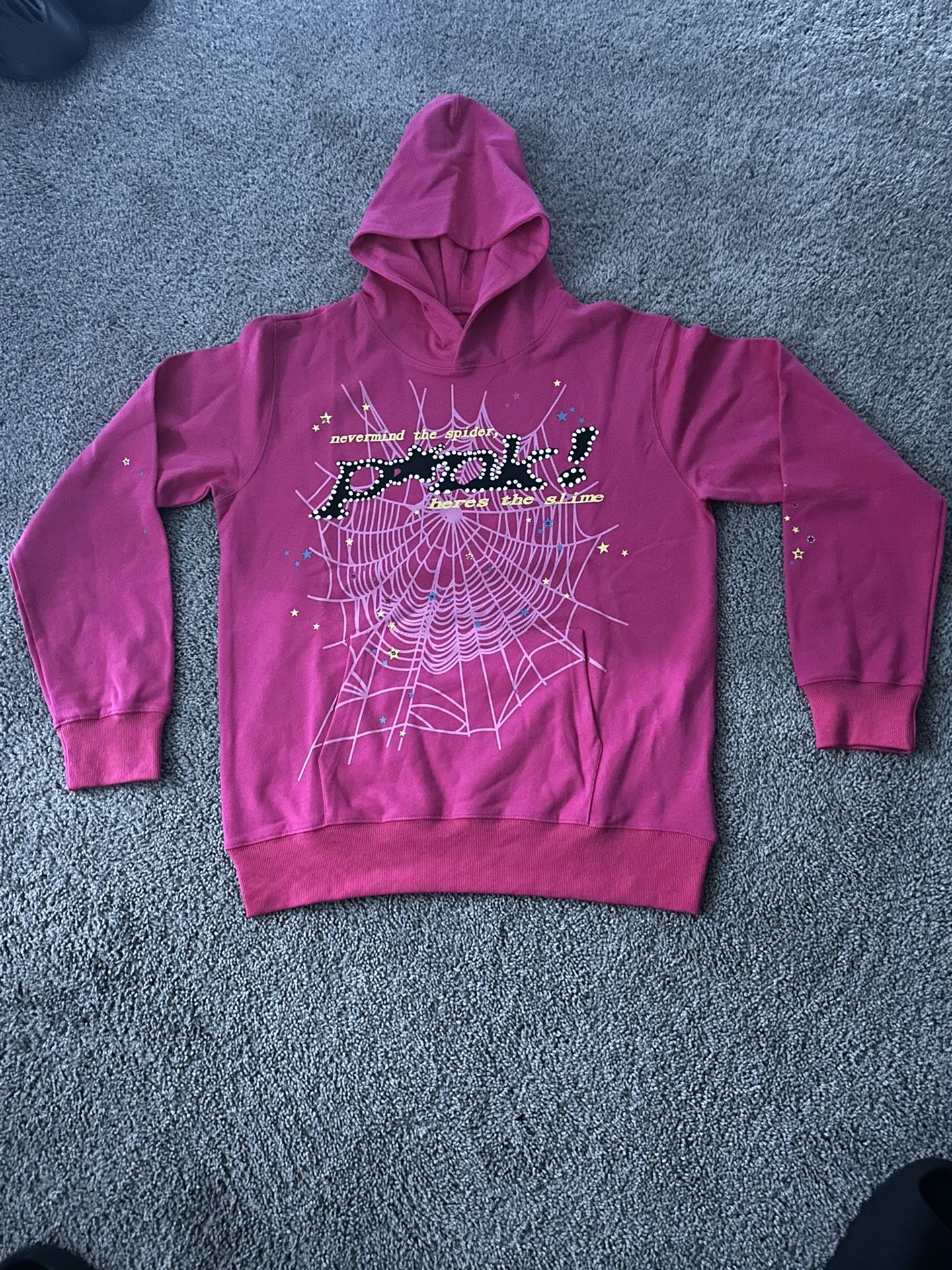 Sp5der pink hoodie (Medium)