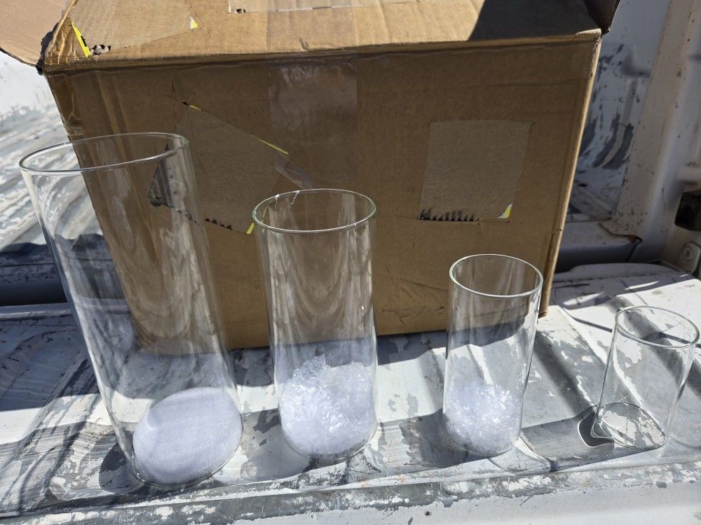 Cylinder Glass Candle Holders