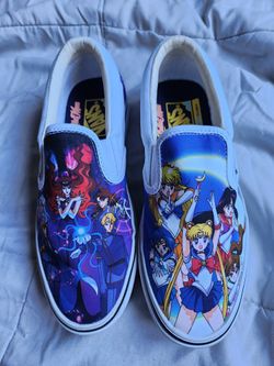 Sailor Moon Van's Slip-ons Worn Once
