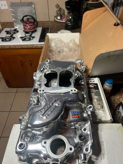 BBC Endurashine chrome intake edelbrock