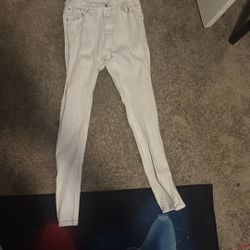 White Slim Fit Jeans Size 30