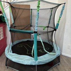 Skywalker Trampolines 55-Inch Bounce-N-Learn Trampoline, with Enclosure 