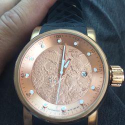 Invicta Rose Gold Plated Double Diamond 24 Jewels Watch