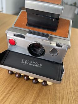Polaroid SX-70 Land Camera – Tested & Working – Vintage Chrome/Brown