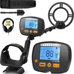 Metal Detector Waterproof 12" Detection Depth Beach Yard