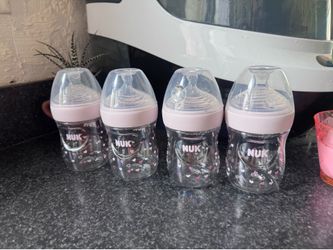 Pink NUK Simply Natural Baby Bottle