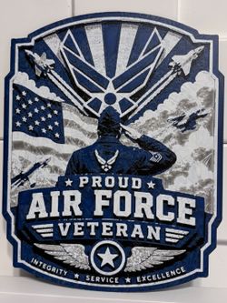 Proud Air Force Veteran 3d printed Wall Sign