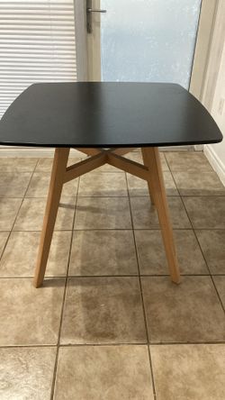 mid century style square dining table