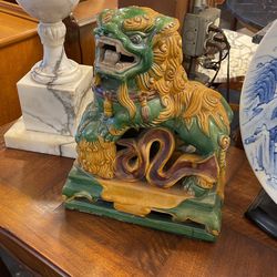 Pair Of Glass Foo Dogs