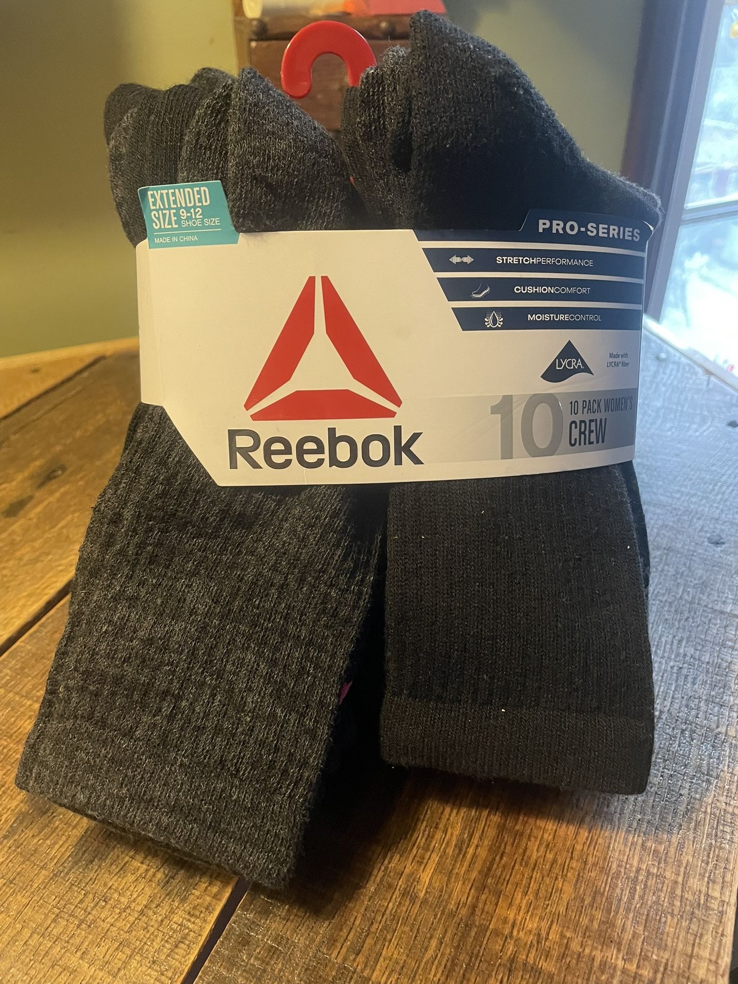 Reebok Women’s Dark Gray Crew Socks