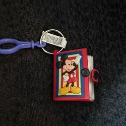 Disney Mickey Mouse Vintage Photo Book Keychain Key Holder 