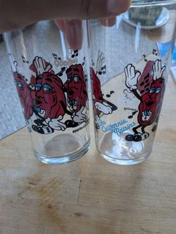 California Raisins Vintage Glasses