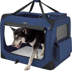 Feandrea Dog Crate, Collapsible Pet Carrier, XXL