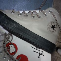 Grey Leather Converse 