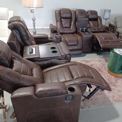Power Reclining Living Room Set Sofa And Love seat 