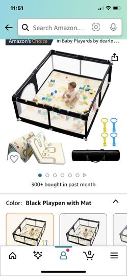 Gray Play Pen Baby