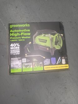 New Greenworks Automotive High-Flow Pressure Washer 1200-PSI