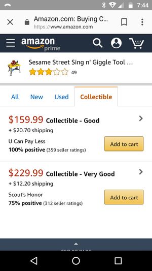 Vintage Sesame Street Sing N Giggle Tool Bench For Sale In