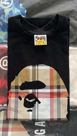 Bape Plaid Ape Head T-shirt Black Small