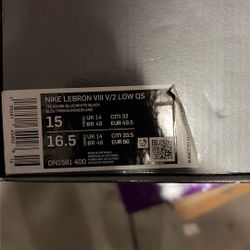 LeBron 8 Low Retro Size 15 Worn Once 50$